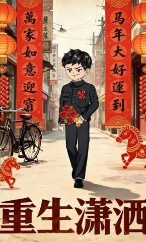 短剧《重生潇洒》海报