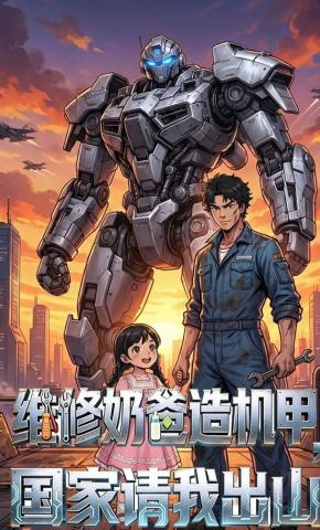 短剧《维修奶爸造机甲，国家请我出山》海报