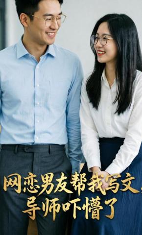 短剧《网恋男友帮我写文，导师吓懵了》海报