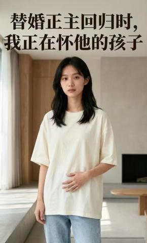 短剧《替婚正主回归时，我正在怀他的孩子》海报