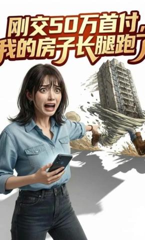 短剧《刚交50万首付，我的房子长腿跑了》海报