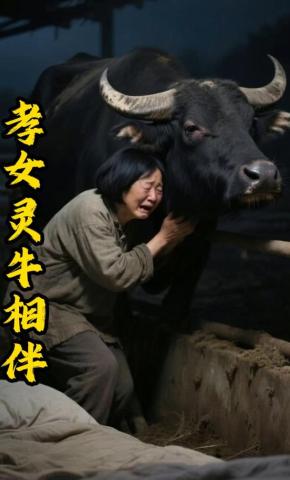 短剧《孝女灵牛相伴》海报