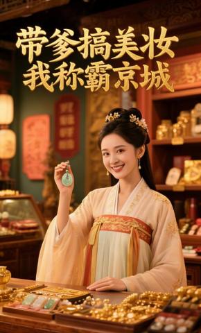 短剧《带爹搞美妆，我称霸京城》海报