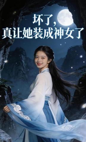 短剧《坏了，真让她装成神女了》海报