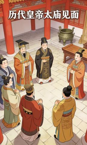 短剧《历代皇帝太庙见面》海报