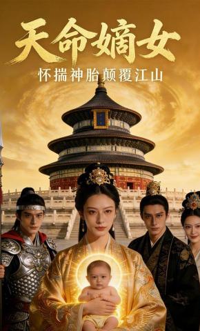 短剧《天命嫡女：怀揣神胎颠覆江山》海报