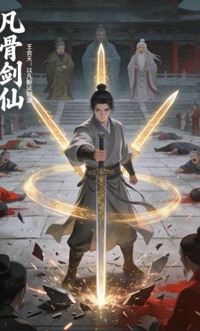 短剧《凡骨剑仙》海报