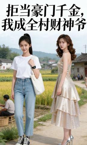 短剧《拒当豪门千金，我成全村财神爷》海报
