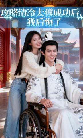 短剧《攻略清冷太傅成功后，我后悔了》海报