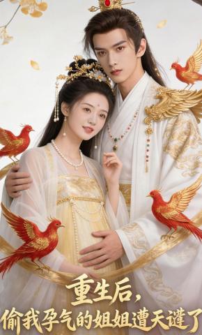 短剧《重生后，偷我孕气的姐姐遭天谴了》海报