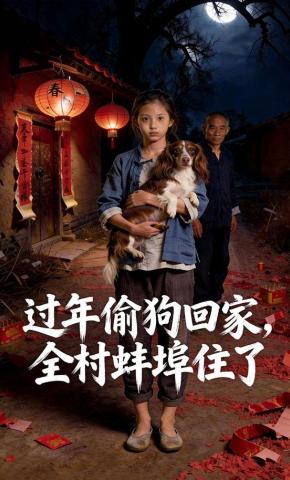 短剧《过年偷狗回家，全村蚌埠住了》海报
