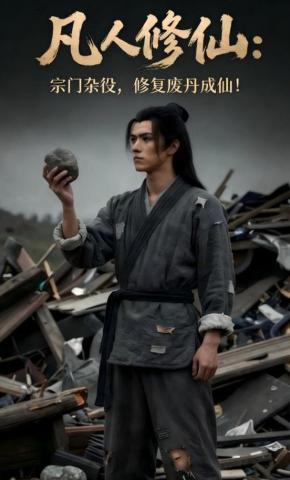 短剧《凡人修仙：宗门杂役，修复废丹成仙！》海报