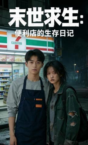 短剧《末世求生，便利店的生存日记》海报