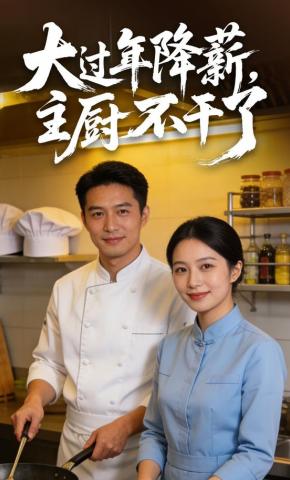 短剧《大过年降薪，主厨不干了》海报