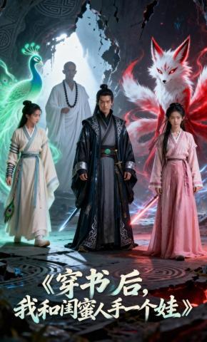 短剧《穿书后，闺蜜和我人手一个娃》海报