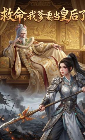 短剧《救命，我爹要当皇后了》海报