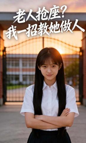 短剧《老人抢座？我一招教她做人》海报