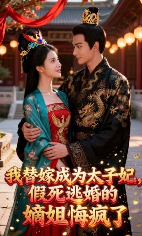 短剧《我替嫁成为太子妃，假死逃婚的嫡姐悔疯了》海报