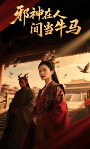 短剧《邪神在人间当牛马》海报
