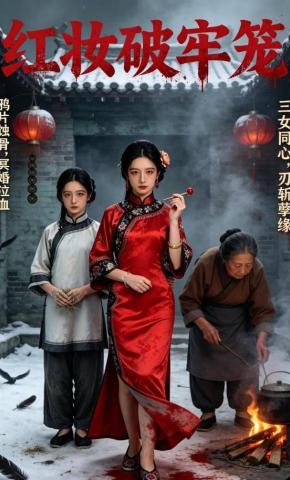 短剧《红妆破牢笼》海报