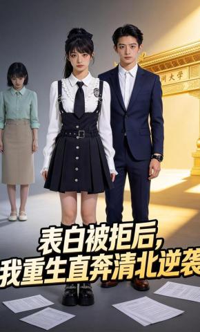 短剧《表白被拒后，我重生直奔清北逆袭》海报
