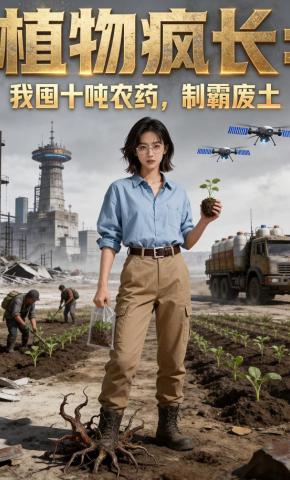 短剧《植物疯长：我囤十吨农药，制霸废土》海报