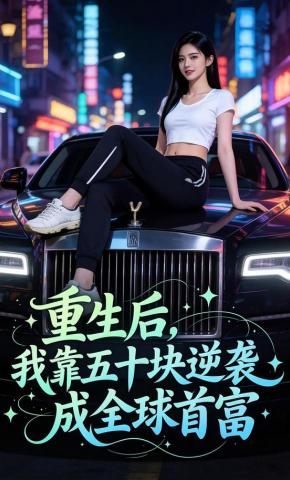 短剧《重生后，我靠五十块逆袭成全球首富》海报