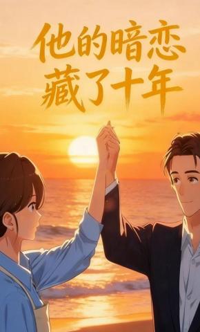 短剧《他的暗恋藏了十年》海报