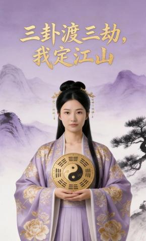 短剧《三卦渡三劫，我定江山》海报