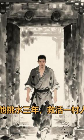 短剧《他挑水三年，救活一村人》海报