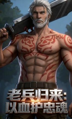 短剧《老兵归来：以血护忠魂》海报