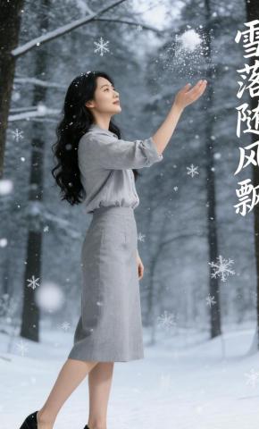 短剧《雪落随风飘》海报