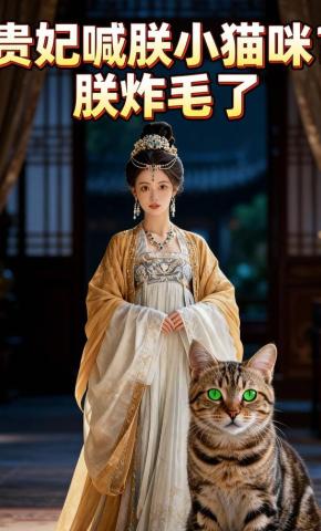 短剧《贵妃喊朕小猫咪？朕炸毛了》海报