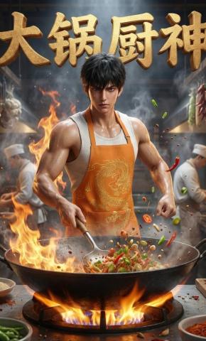 短剧《大锅厨神》海报