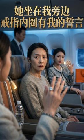 短剧《她坐在我旁边戒指内圈有我的誓言》海报