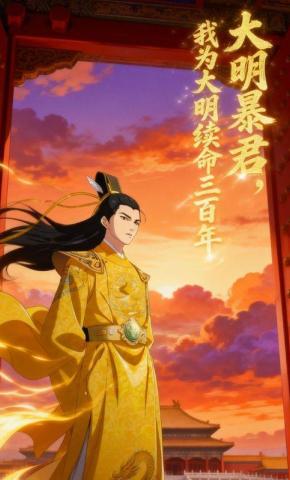 短剧《大明暴君，我为大明续命三百年》海报