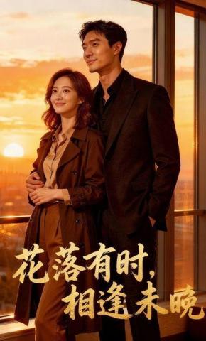 短剧《花落有时，相逢未晚》海报