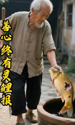 短剧《善心终有灵鲤报》海报