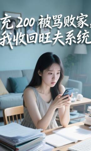 短剧《充200被骂败家，我收回旺夫系统》海报