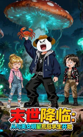 短剧《末世降临，从与美女明星荒岛求生开始》海报