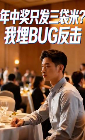 短剧《年中奖只发三袋米？我埋BUG反击》海报