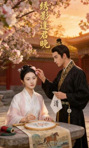 短剧《绣影逢君晚》海报