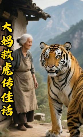 短剧《大妈救虎传佳话》海报