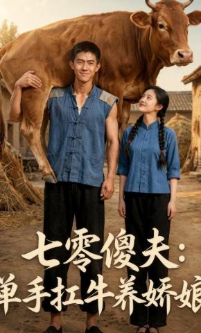 短剧《七零傻夫：单手扛牛养娇娘》海报