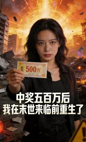 短剧《中奖五百万后我在末世来临前重生了》海报