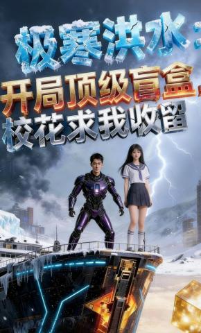 短剧《极寒洪水：开局顶级盲盒，校花求我收留》海报