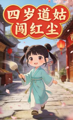 短剧《四岁道姑闯红尘》海报