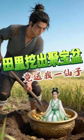 短剧《田里挖出聚宝盆，竟送我一仙子》海报