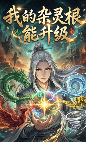 短剧《我的杂灵根能升级》海报