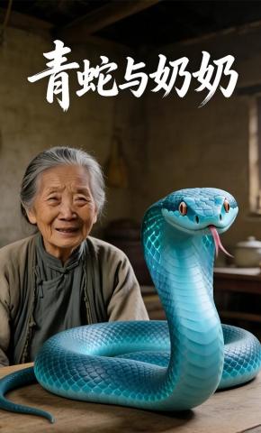 短剧《青蛇与奶奶》海报